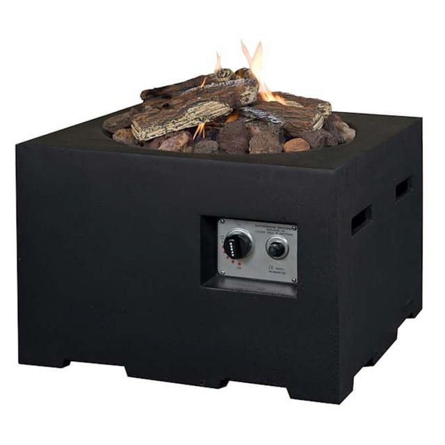 Happy Cocooning Feuertisch quadratisch schwarz 600 x 600 mm