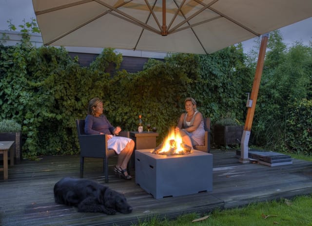 Happy Cocooning Feuertisch quadratisch grau 760 x 760 mm