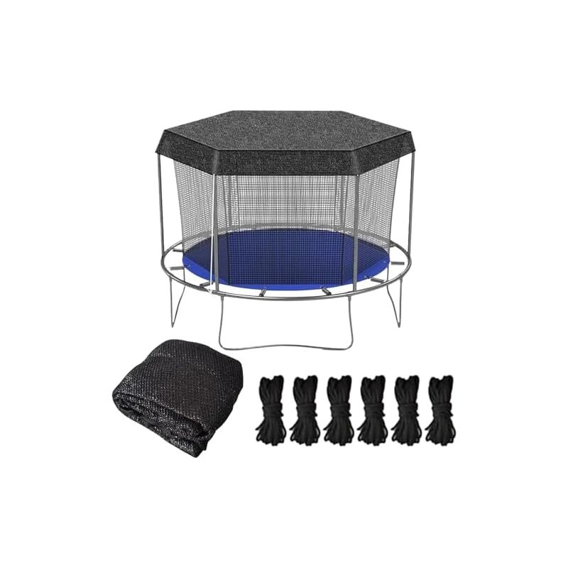 Sonnenschutz Für Trampoline. Ø 183–427 Cm, Passend Für 6- Oder 8-stangen-trampoline Mit Seilen. Uv-beständig, Wasserdicht Und Staubdicht. Zubehör Für Outdoor-trampoline (305 Cm – 8 Stangen).