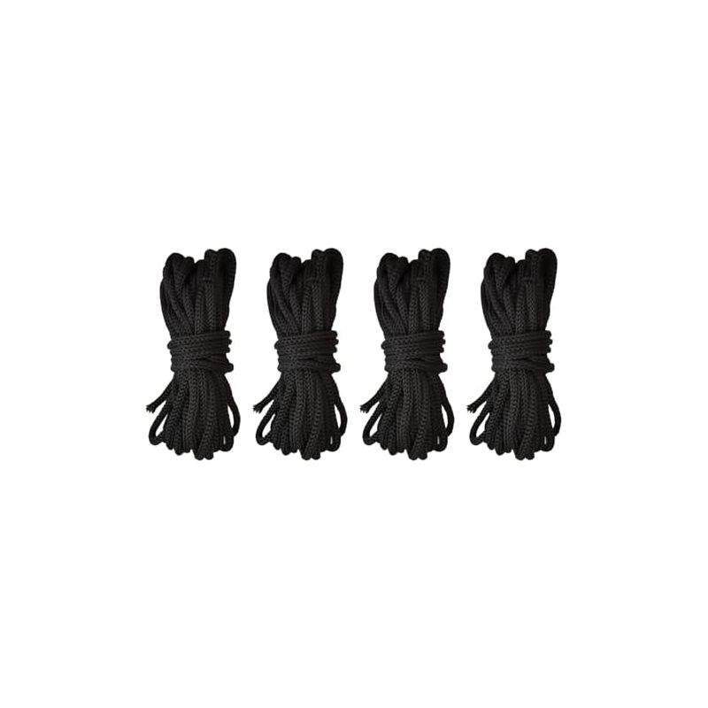 Trampolinseil – 4 Robuste Schwarze Kletternetzseile, Sicherheitsersatzteile, 4,6 M, Geeignet Für Zäune