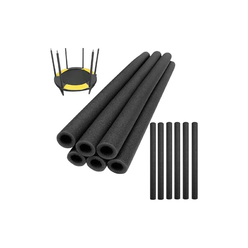 12-teiliges Set Schaumstoff-schutzpolster Für Trampolinstangen, Schaumstoffhüllen, Trampolinstangenabdeckung [88 Cm Wasserdichter Trampolinschaumstoff] Schwarz -