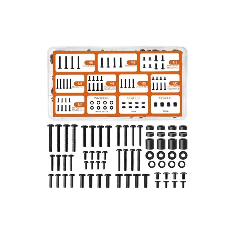 Universelles Schraubenset Für Tv-wandhalterungen, M4, M5, M6, M8 Und Distanzstücke Für Monitorhalterungen, Tv-wandhalterungen (68) 68 -