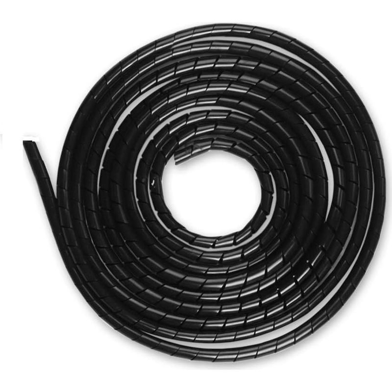 Universeller, Flexibler 6-mm-spiralkabelschutzschlauch. Kabelmanagement-set: 1 Packung Spiralkabelschutzschläuche Zum Schutz Von Tv-/pc-/usb-/tv-/aux-antennenkabeln (15 M). Schwarz (6 Mm X 15 M)