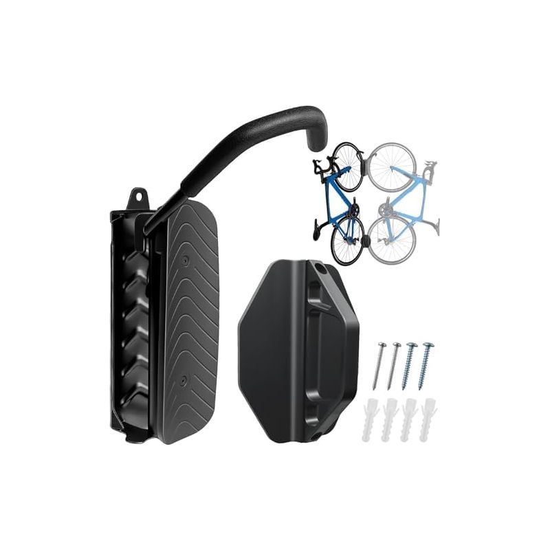 Schwenkbarer, Wandmontierter Fahrradständer, Garagentor, Robuster 30-kg-haken, Platzsparend, Einfach Zu Montieren – Mountainbike, Rennrad Und Citybike –