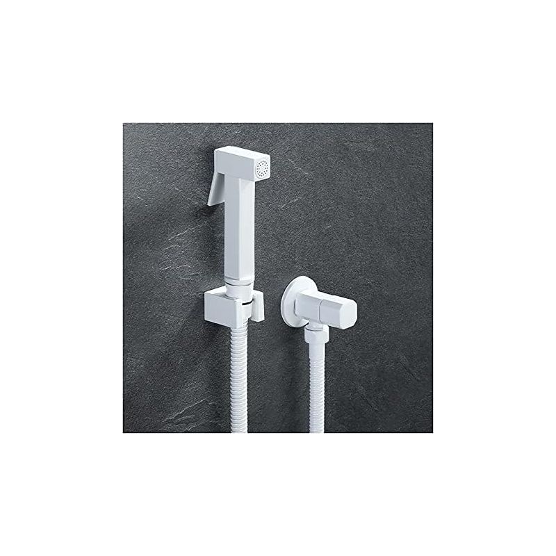 Weißes Handbrause-set Für Die Toilette Mit Kaltwasseranschluss, Wandmontage, Messing-hochdruckduschkopf, Quadratisch, Intimhygiene-set Für Die Toilette, Typ A -