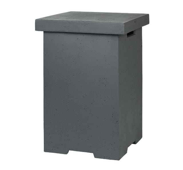 Happy Cocooning Beistelltisch für Gasflasche grau 410 x 410 x 620 mm