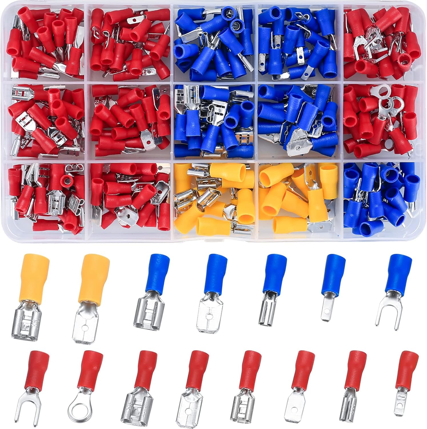 280 Crimp-anschlüsse Für Elektrische Kabel, Stecker Und Buchsen, Für Den Einsatz In Der Automobilindustrie, Flachklemmen, Gabelklemmen, Ringklemmen
