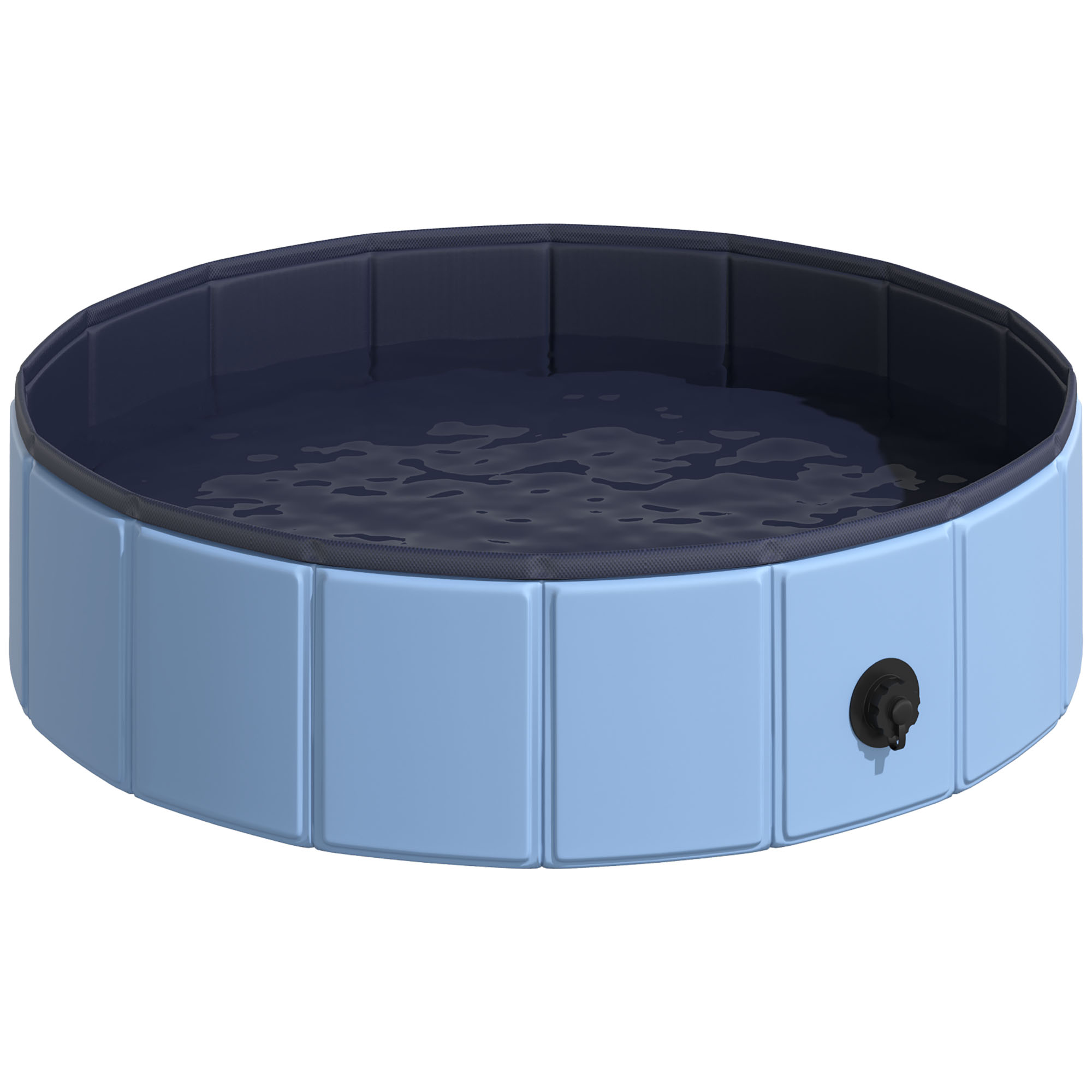 Faltbarer Pool Für Hunde Und Katzen, Ø 80 X 20 Cm, Tragbare Haustierbadewanne, Rutschfestes Pvc, Vielseitig Verwendbar, Blau