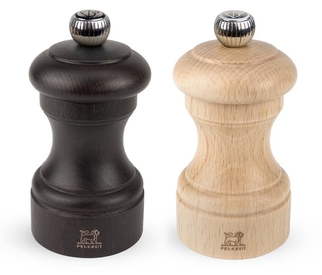 Peugeot Bistro Duo Pfeffermühle & Salzmühle Holz Schoko Natur 10cm
