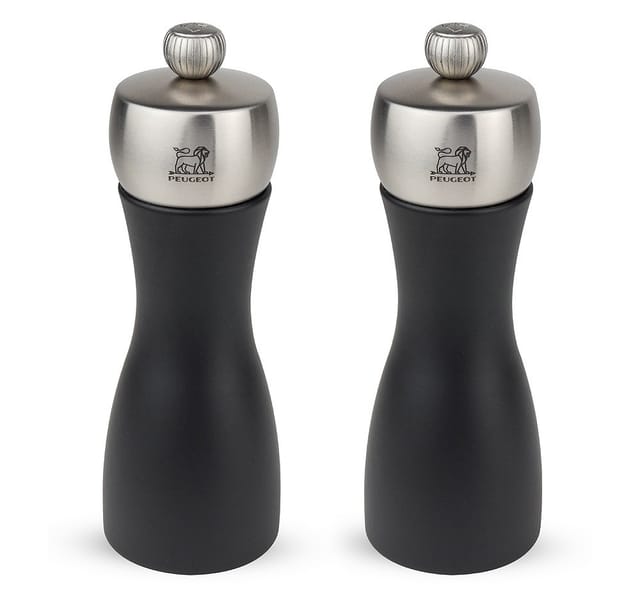 Peugeot Fidji Set Pfeffermühle & Salzmühle Holz Schwarz 15cm