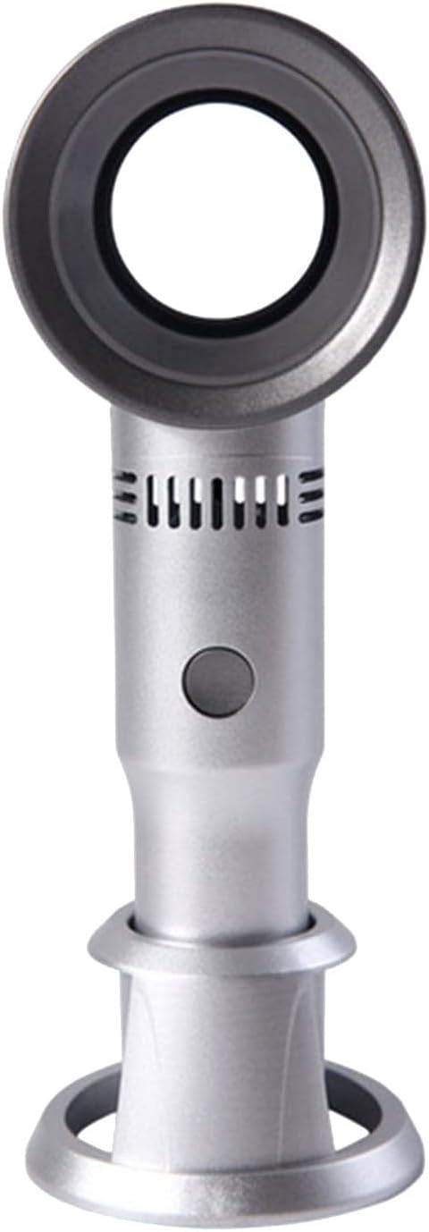 Lüfter Ohne Rotorblätter, Usb-anschluss Mit 3 Geschwindigkeitsstufen, Tragbarer, Leiser Mini-lüfter Mit Turbo-ladesystem Und 2000-mah-akku (silber)