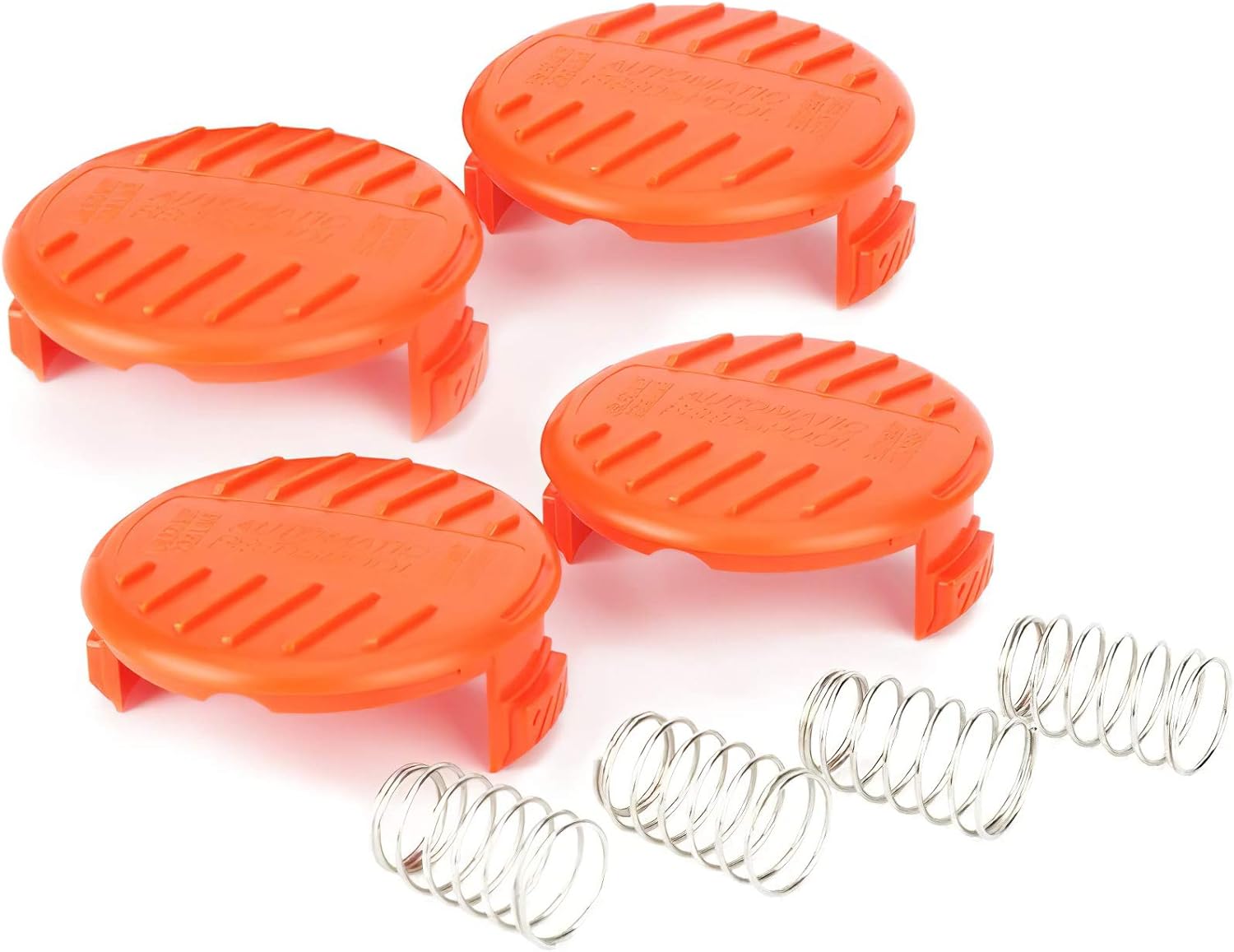 Ersatz-spulenabdeckung Für Freischneider, Kompatibel Mit Black+decker Freischneidern, 4er-pack (4 Spulenabdeckungen + 4 Federn)