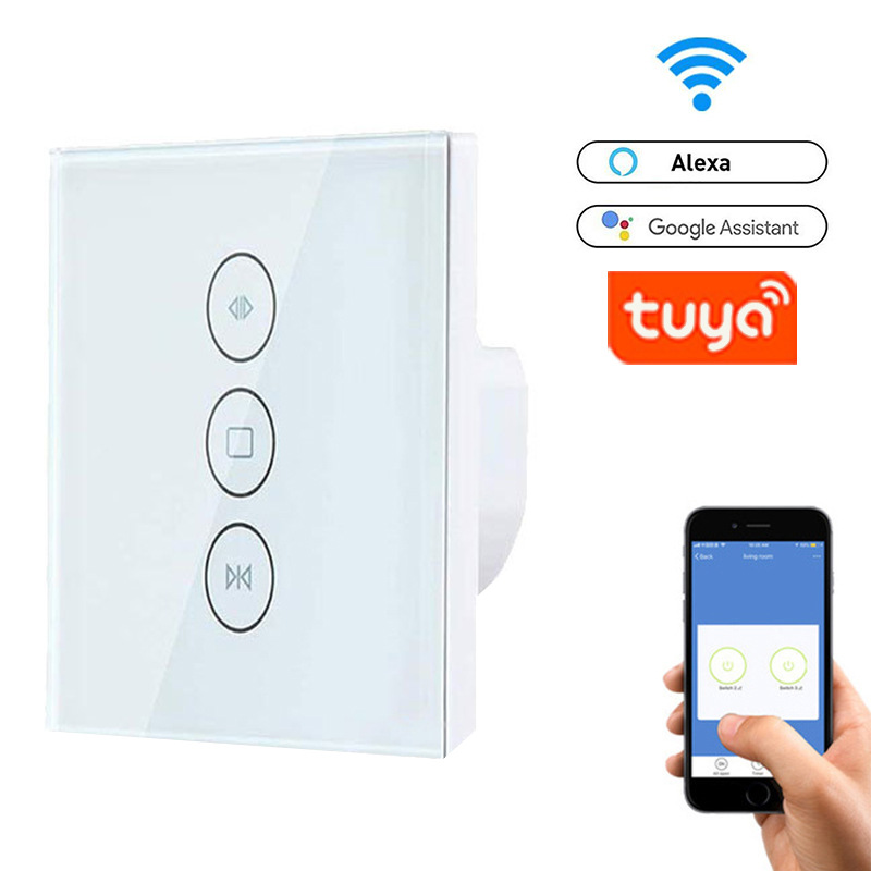 Intelligenter Wlan-schalter Für Rollläden, Wandschalter Kompatibel Mit Alexa-sprachfernbedienung, Wlan-berührungsschalter, Berührungs-wandschalter [neutralleiter Erforderlich]