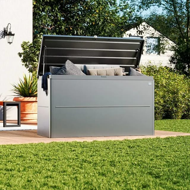 Biohort Loungebox 160 Aufbewahrungsbox 160x70x83,5cm Quarzgrau-Metallic