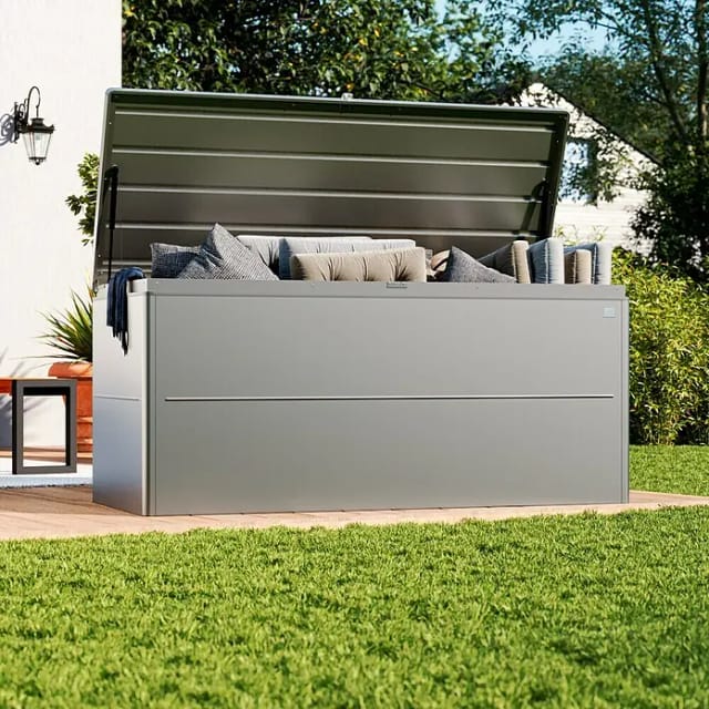 Biohort Loungebox 200 Aufbewahrungsbox 200x84x88,5cm Quarzgrau-Metallic