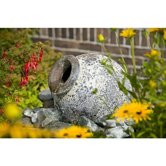 Ubbink AcquaArte Orange Amphore Antik-Look Gartenbrunnen Set Springbrunnen