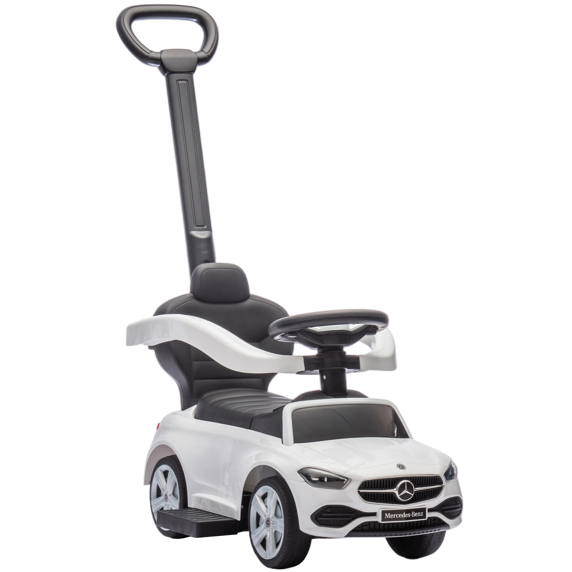 Lizenzierter Mercedes-elektrowagen Für Kinder Von 1 Bis 3 Jahren, Umbaubar Zum Kinderwagen, 91 X 40 X 83 Cm, Weiß