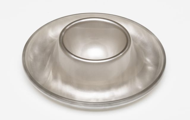 G.F. Heim Söhne Eierbecher Acrylglas Perlmutt Optik Silber