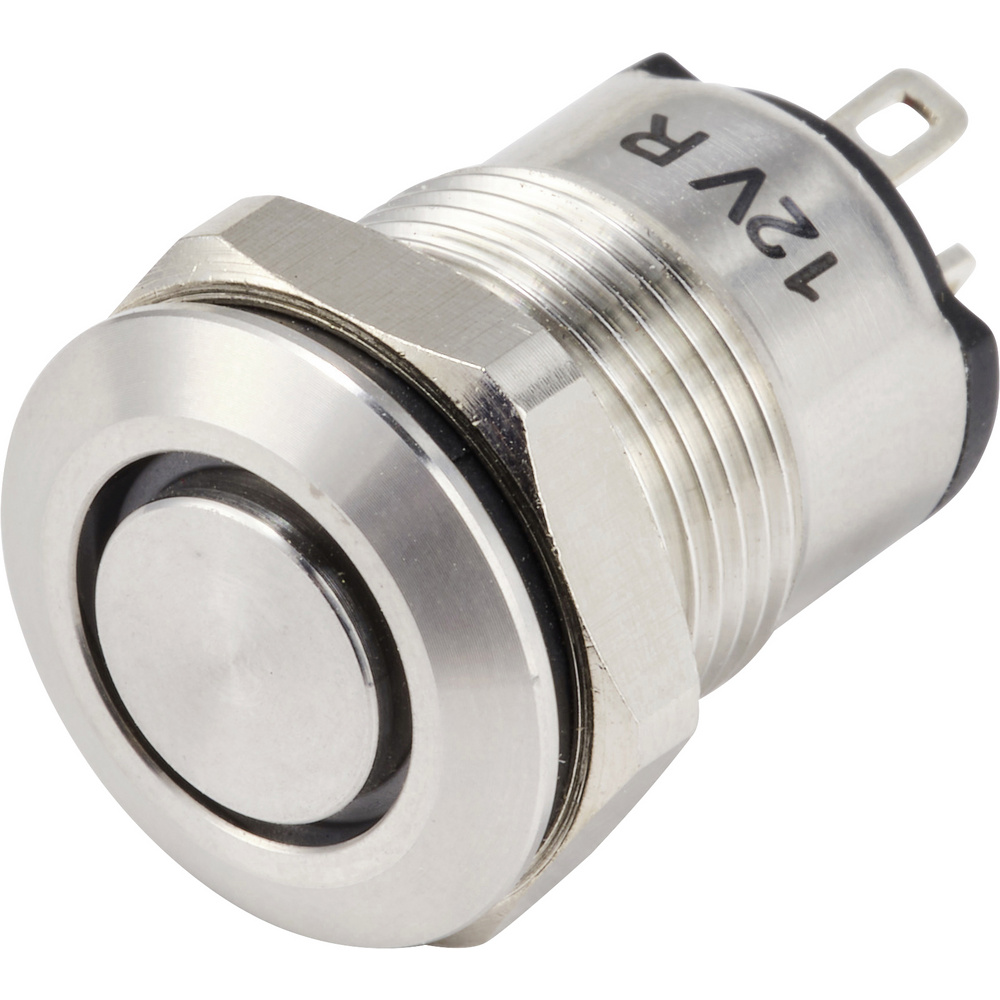Tru Components Tc-14378476 Druckschalter 36 V/ac, 36 V/dc 2 A 1 X Aus/ein Rastend Gelb (ø X L) 14 M