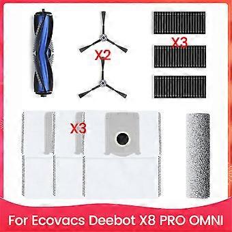 Für Den X8 Pro Omni Saugroboter: Hauptseitenbürste, Hepa-filter, Walze, Reinigungstuch Und Staubbeutel