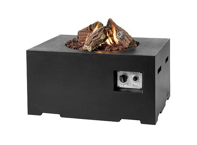 Happy Cocooning Feuertisch rechteckig schwarz 800 x 600 x 400 mm