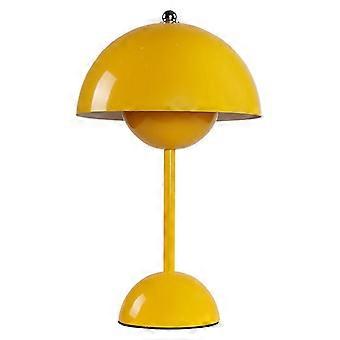 Wiederaufladbare Led-tischleuchte Mit Berührungsschalter, Pilz- Und Blütenknospen-design, Für Wohnzimmer Oder Büro (gelb)