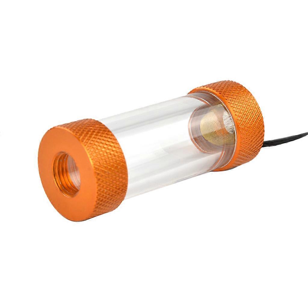 Computer-wasserkühlungsfilter Mit Großem Sichtfeld, Verbundplattenfilter, G1/4 Innengewinde, Inline-wasserkühlungssystem, Gold