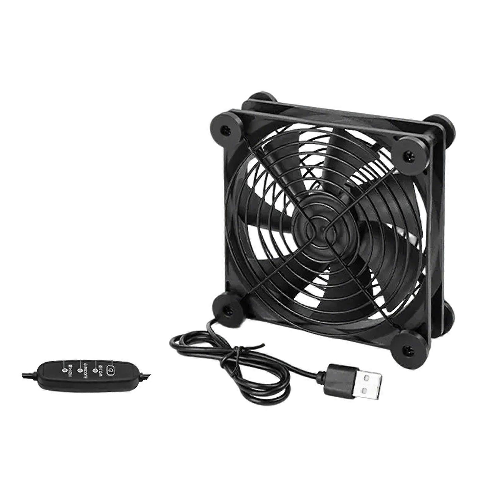 Effizienter 120-mm-usb-lüfter Mit Ständer Zur Kühlung Von Routern, Netzwerkservern Und Laptops (mehrfarbig, Lüfterdrehzahl Einstellbar)