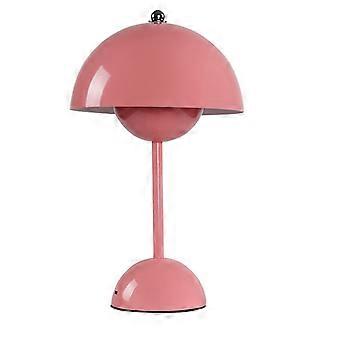 Wiederaufladbare Led-tischleuchte Mit Berührungsschalter, Pilz- Und Blütenknospen-design, Für Wohnzimmer Oder Büro (rosa)