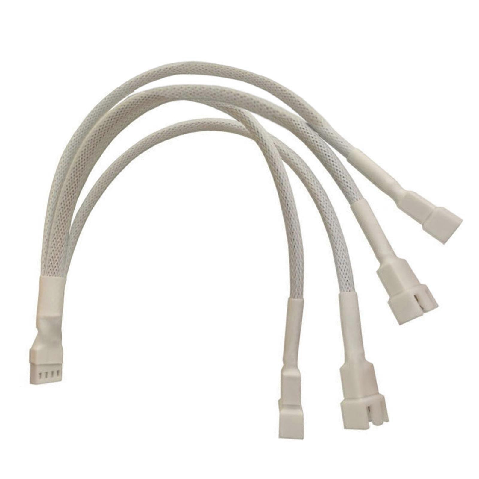 Hochleistungs-lüfter-splitter-adapter (1 Auf 4) Kompatibel Mit 4-pin-pc-lüftern Merkmale: Überstromschutz, Langlebigkeit Farbe: Weiß (weiß)