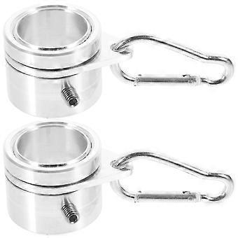 Set Aus 2 Fahnenmastbefestigungsringen, Drehbaren Montageringen, 2,5 Cm (1 Zoll) Metallringen.