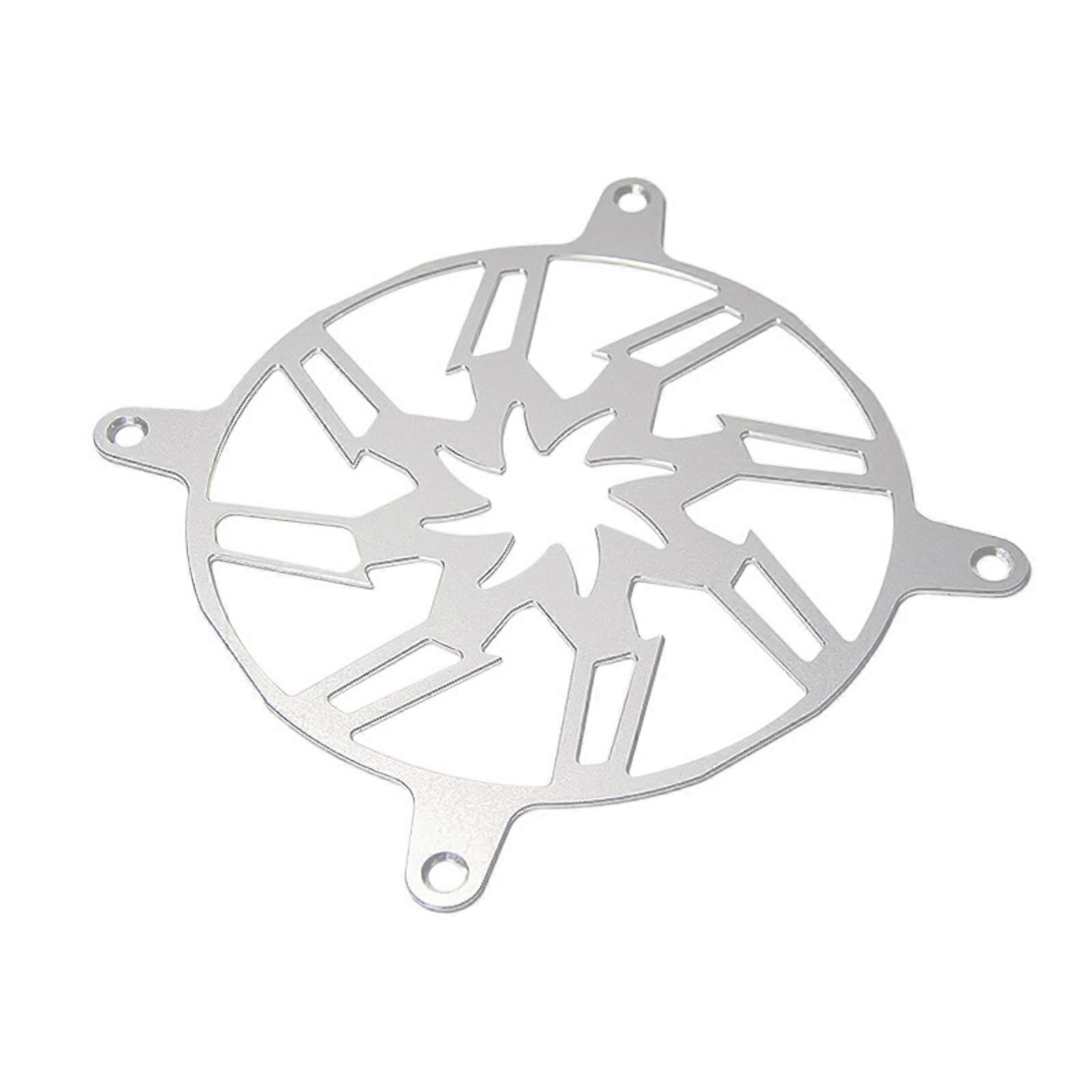 Aluminium-lüfterabdeckung, Kleine Aluminium-computermotor-lüfterabdeckung, Wärmeableitungsschutz, Ersatzteil, Silber (silber)