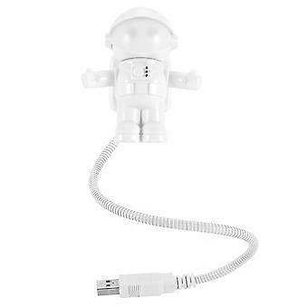 Tragbare Mini-usb-led-lampe In Form Eines Astronauten, Flexibel Und Ideal Zum Nächtlichen Lesen Am Laptop.
