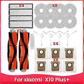 Zubehör Und Ersatzteile Für Den X10 Plus+: Hauptbürste, Hepa-filter, Reinigungstuch, Ersatzstaubbeutel