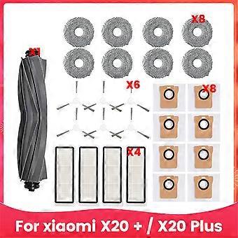 Ersatzteile Für Den Saugroboter X20+ / X20 Plus: Hauptseitenbürste, Hepa-filter, Reinigungstuch, Staubbeutel