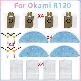 Zubehör Für Den Okami R120 Staubsauger: Staubbeutel, Seitenbürste, Hepa-filter, Reinigungstuch