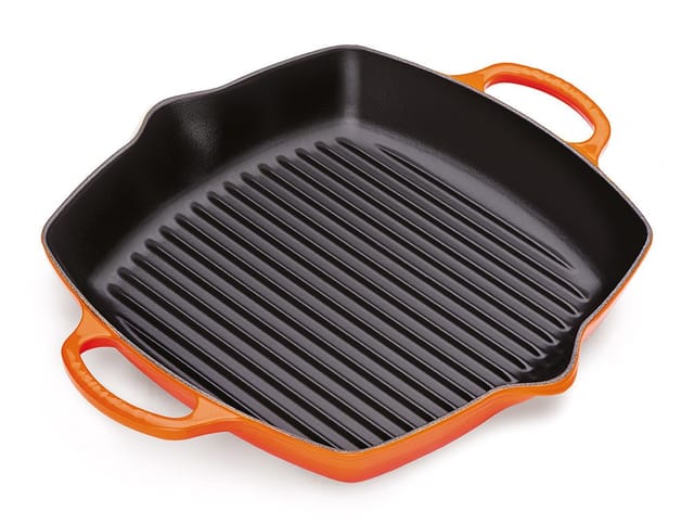 Le Creuset Grillpfanne Signature Quadratisch Gusseisen Ofenrot 30cm