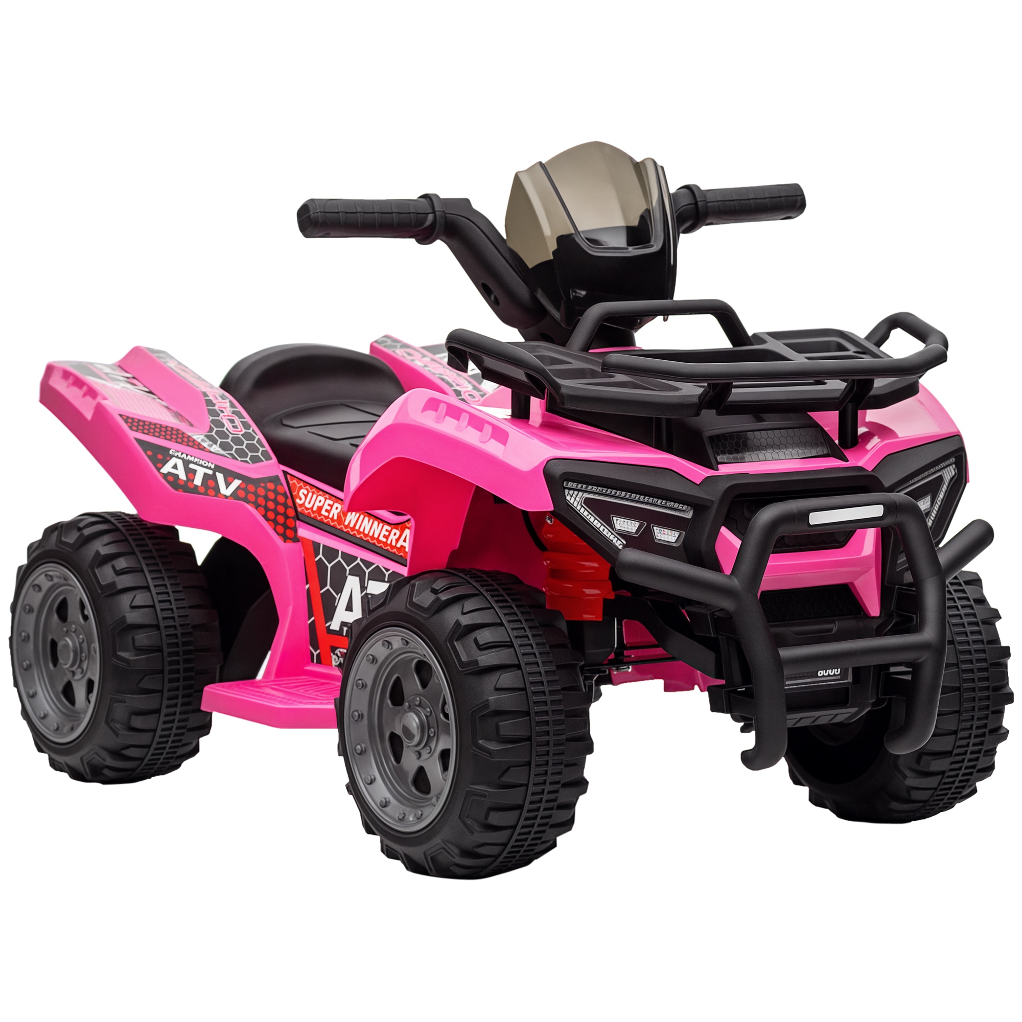 Quad Buggy Voiture Électrique Enfant Quad Électrique 18-36 Mois 6 V 2 Km/h Max. Rose