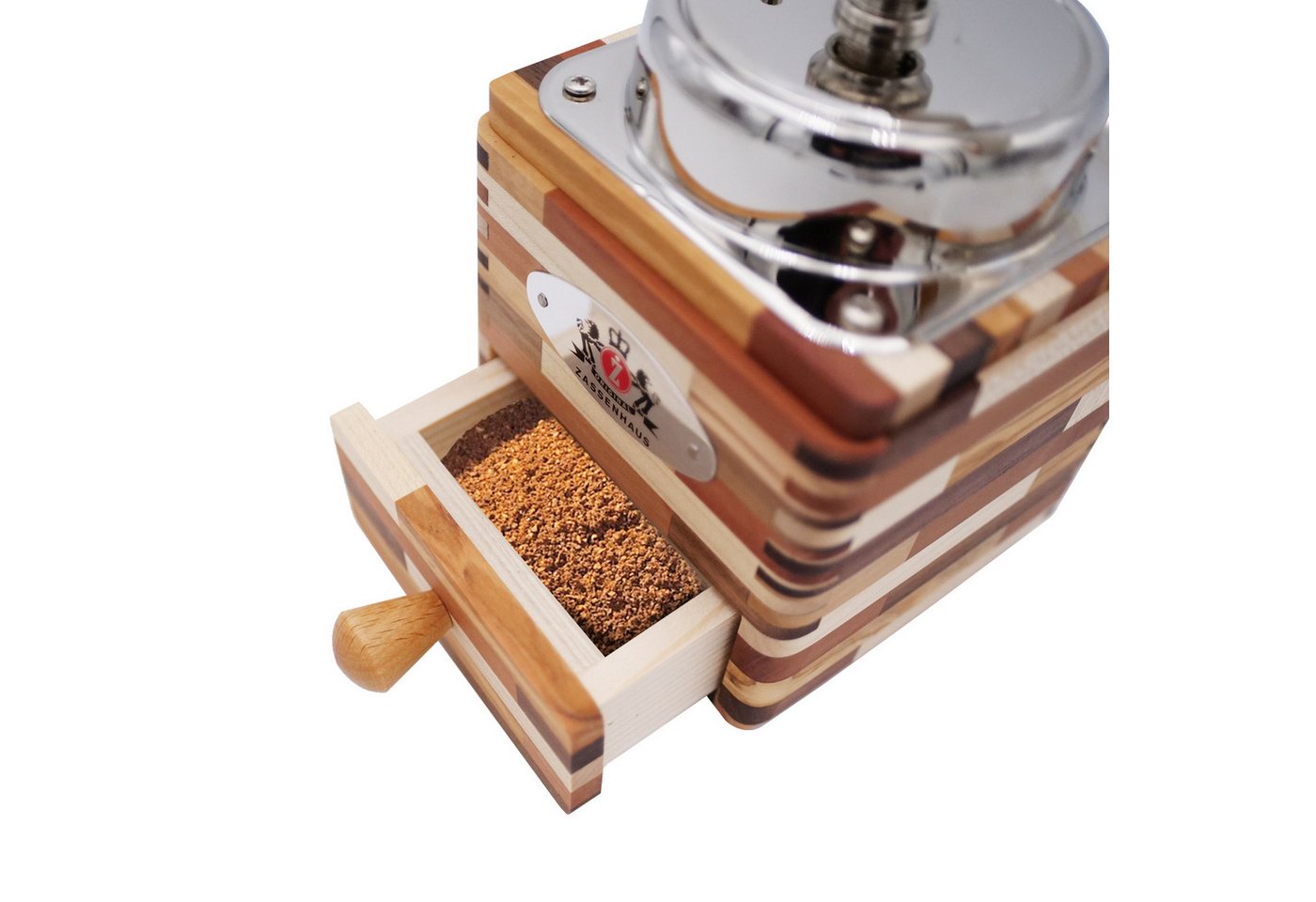 Zassenhaus Kaffeemühle Montevideo Holz Nussbaum / Birne