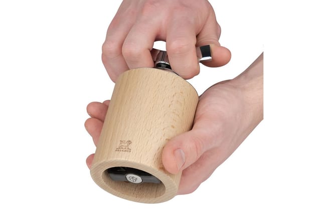 Peugeot Isen Leinsamenmühle Kornmühle Holz Natur 13cm