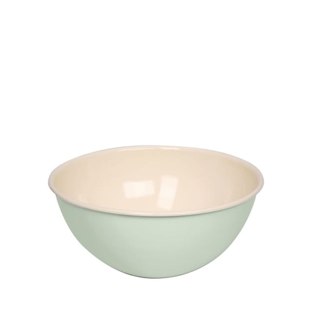 Riess Obst und Salatschüssel Emaille Pastell Nilgrün 22cm