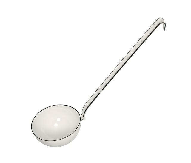 Riess Schöpflöffel Emaille Schöpfkelle Weiß 9 cm