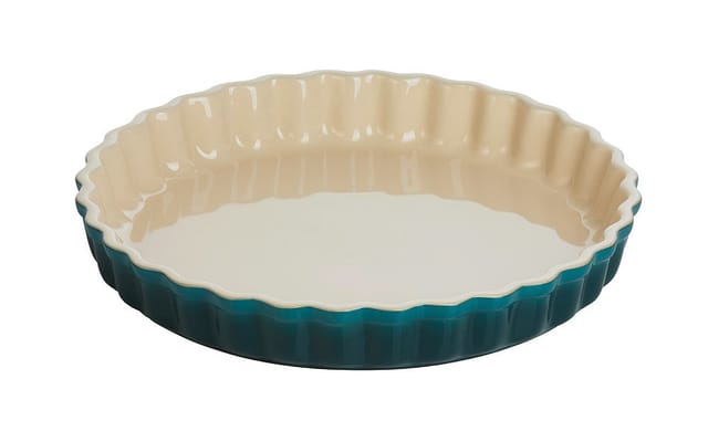 Le Creuset Tarte-Form Steinzeug Deep Teal Petrol 28cm