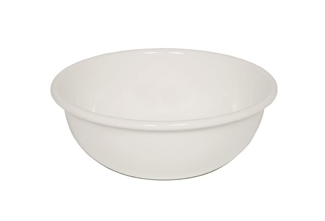 Riess Obst und Salatschüssel Emaille Weiß 22cm