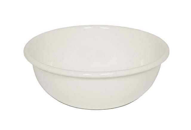Riess Obst und Salatschüssel Emaille Weiß 26cm