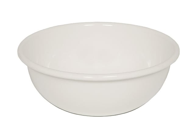 Riess Obst und Salatschüssel Emaille Weiß 30cm