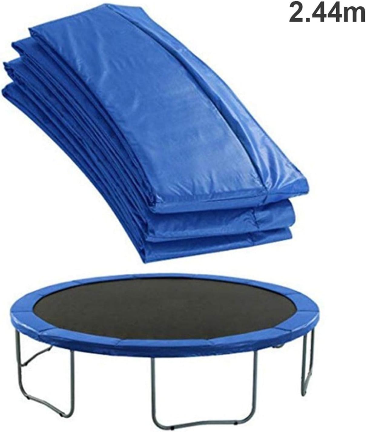Trampolin-schutzpolster, 244 Cm Trampolin-sicherheitspolster, Trampolin-federschutzpolster – Reißfest, Blau, Aafgvc
