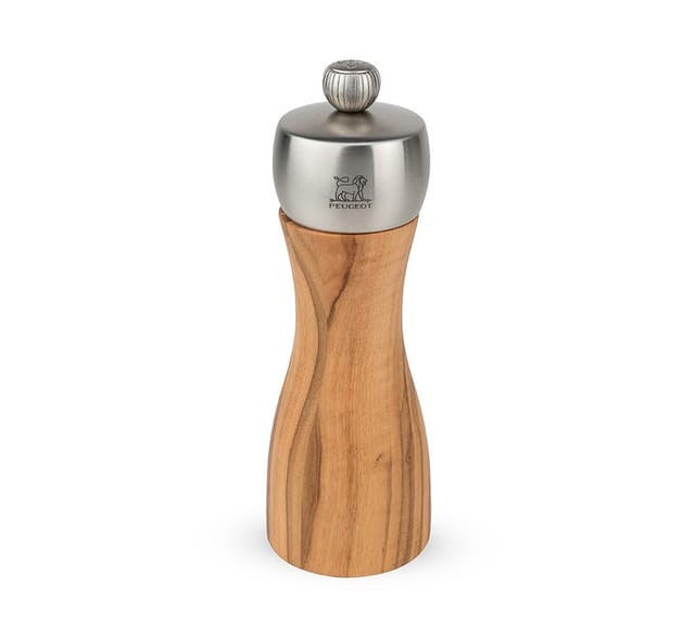 Peugeot Fidji Salzmühle Olivenholz Edelstahl 15cm