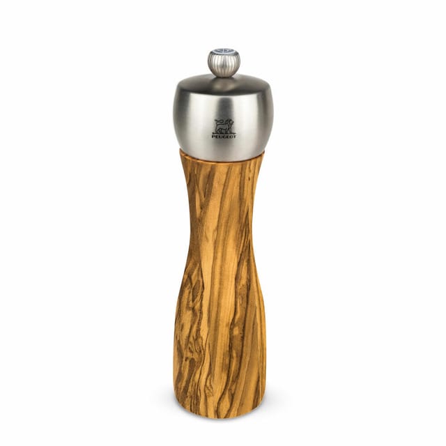 Peugeot Fidji Salzmühle Olivenholz Edelstahl 20cm