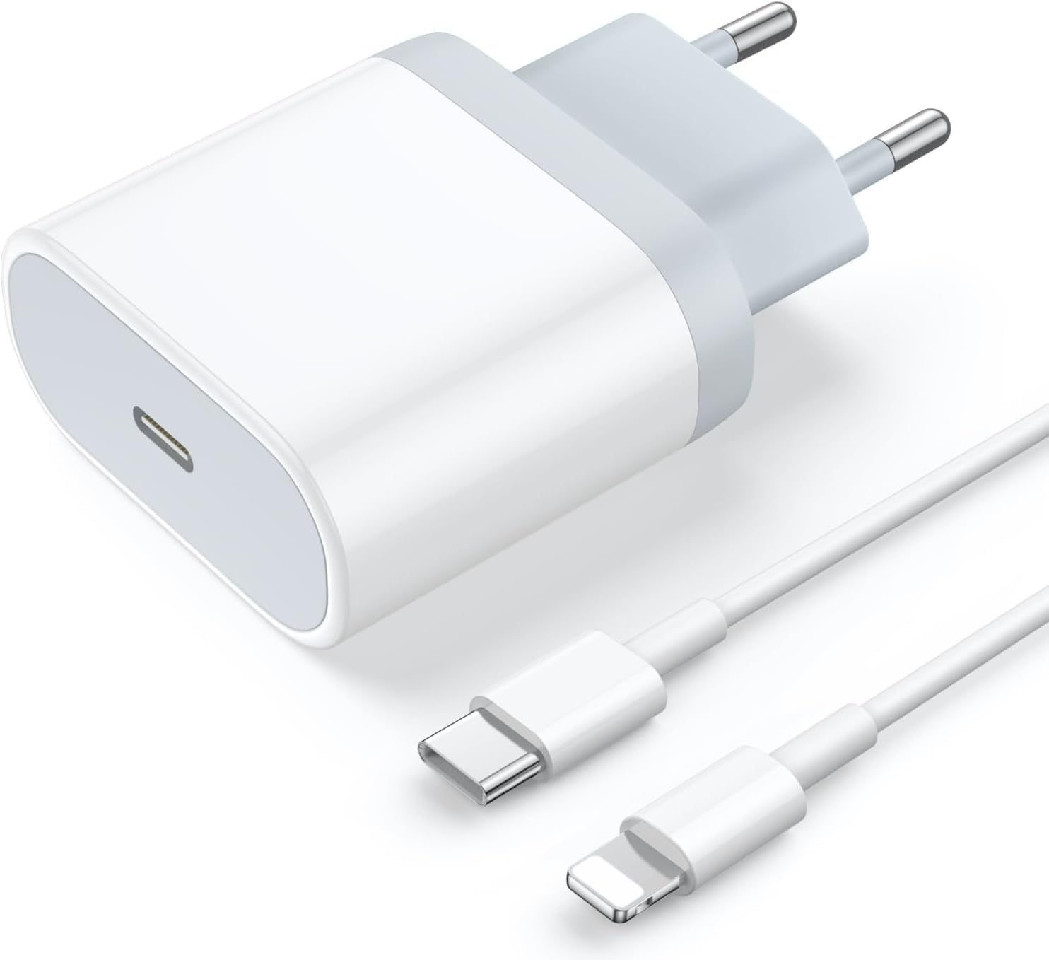 20 W Usb-c-schnellladegerät Und 1 M Lightning-kabel, Netzteilanschluss, Schnellladung Für Iphone 14/14 Pro/14 Pro Max/13/12/11/xr/xs/x/ipad, Aafgvc